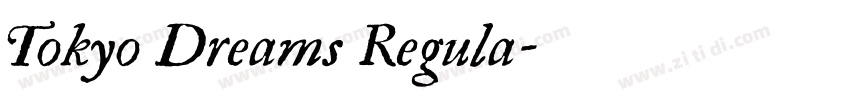 Tokyo Dreams Regula字体转换